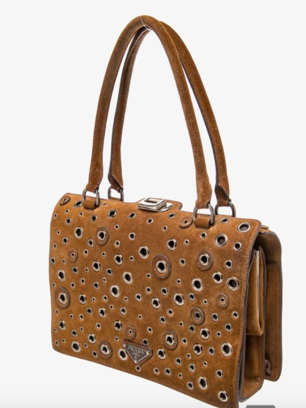 Prada Scamosciato Brown Suede Shoulder Bag Excellent Condition - Picture 2 of 4